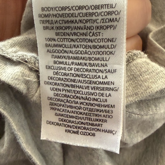 Cotton Polo by Ralph Lauren Light Gray Short Sleeve Tee - Picture 4 of 4